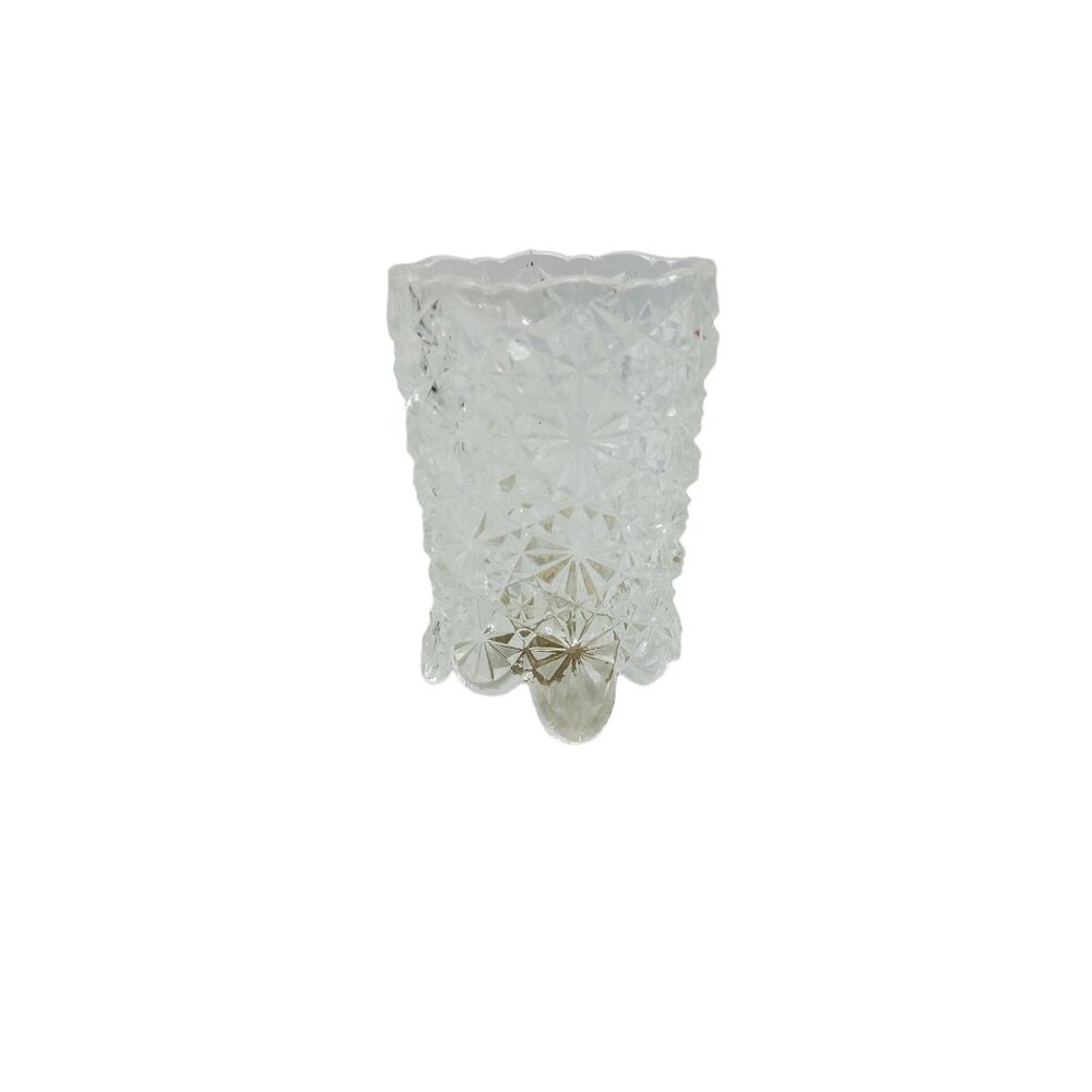 vintage homeco star pattern clear votive sconce candle holder replacement
